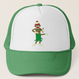 Sock Monkey Ukulele Trucker Pet