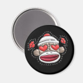 Sock Monkey Valentijn Merchandise Magneet (Voorkant / Achterkant)
