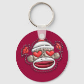 Sock Monkey Valentijn Merchandise Sleutelhanger (Voorkant)