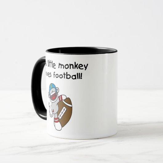 Sock Monkey verliest Football Mok (Voorkant links)