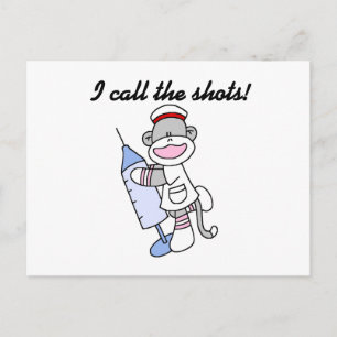 Sock Monkey verpleegster ik noem de showcadeautjes Briefkaart