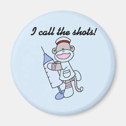 Sock Monkey verpleegster ik noem de showcadeautjes Magneet (Voorkant)
