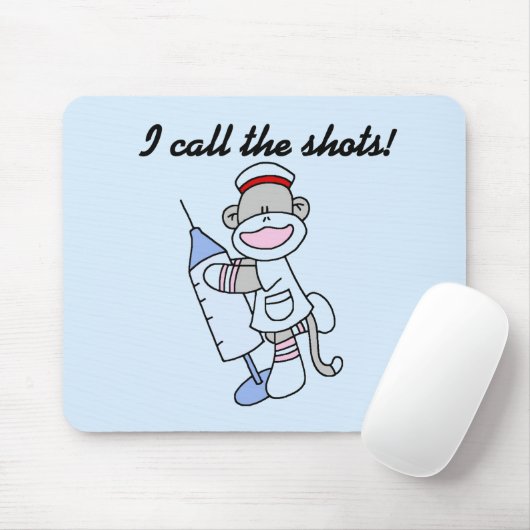 Sock Monkey verpleegster ik noem de showcadeautjes Muismat (Met muis)