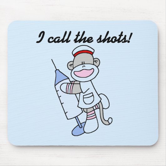 Sock Monkey verpleegster ik noem de showcadeautjes Muismat (Voorkant)