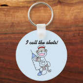 Sock Monkey verpleegster ik noem de showcadeautjes Sleutelhanger (Voorkant)