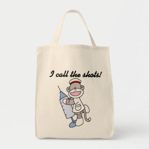 Sock Monkey verpleegster ik noem de showcadeautjes Tote Bag