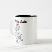 Sock Monkey verpleegster ik noem de showcadeautjes Tweekleurige Koffiemok (Voorkant links)