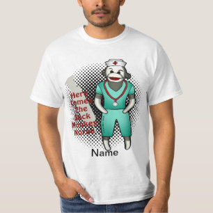 Sock Monkey verpleegster t shirt