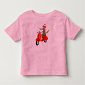 Sock Monkey Vespa Scooter Kinder Shirts (Voorkant)