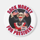Sock Monkey voor President Magnet (Voorkant)