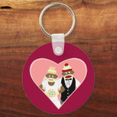 Sock Monkey Wedding Sleutelhanger (Voorkant)