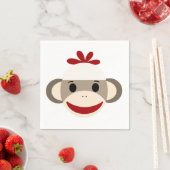 Sock Monkey White Paper servetten (Insitu)