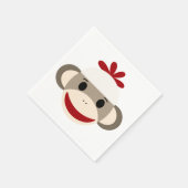 Sock Monkey White Paper servetten (Hoek)