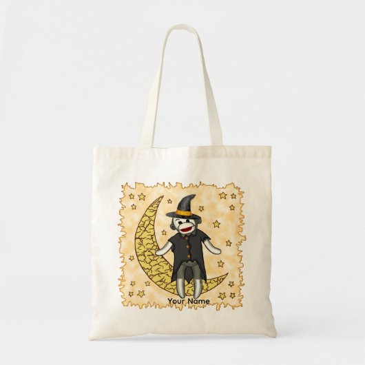 Sock Monkey Witch canvas tassen (Voorkant)