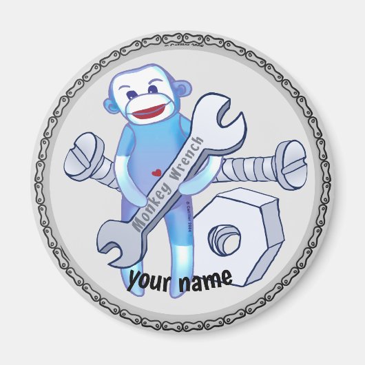 Sock Monkey Wrench mechanische magneet (Voorkant)