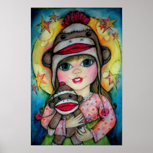 Sock Monkey Zie, aap Poster (Voorkant)