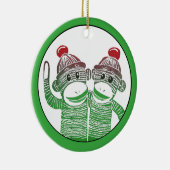 Sock Monkeys Circle Ornament (Rechts)