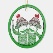 Sock Monkeys Circle Ornament (Links)