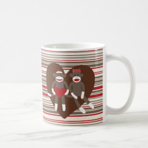 Sock Monkeys in Love Valentijnsdag Heart Gifts Koffiemok