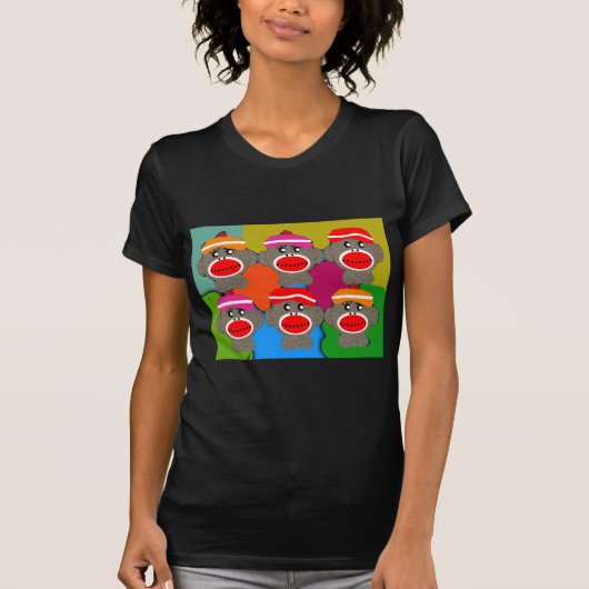 Sock Monkeys Pop Art-Art cadeaus T-shirt (Voorkant)