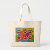 Sock Monkeys Pop Art Gifts Grote Tote Bag (Voorkant)