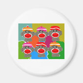 Sock Monkeys Pop Kunst—Kunstgeschenken Magneet (Voorkant)
