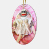 Sock Monkeys voor de Cure Angel Oval Ornament (Links)