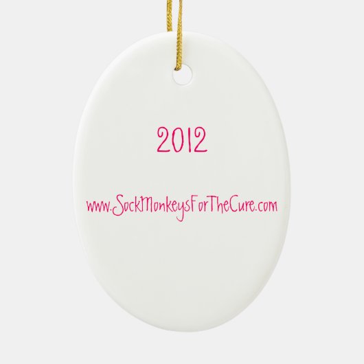 Sock Monkeys voor de Cure Angel Oval Ornament (Achterkant)