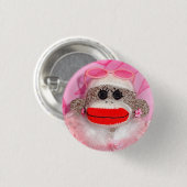 Sock Monkeys voor de Cure Lorraine Pin Ronde Button 3,2 Cm (Voorkant /achterkant)