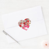 Sock Monkeys voor de Cure Pink Heart Stickers (Envelop)