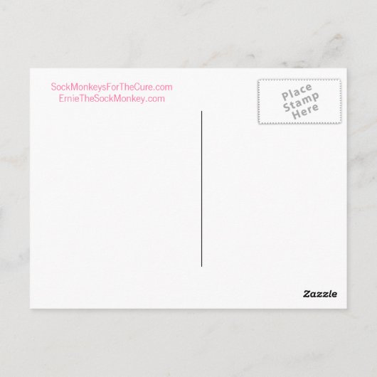 Sock Monkeys voor het Cure Two Friends Briefkaart (Achterkant)