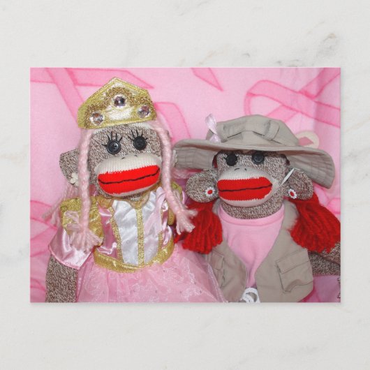 Sock Monkeys voor het Cure Two Friends Briefkaart (Voorkant)