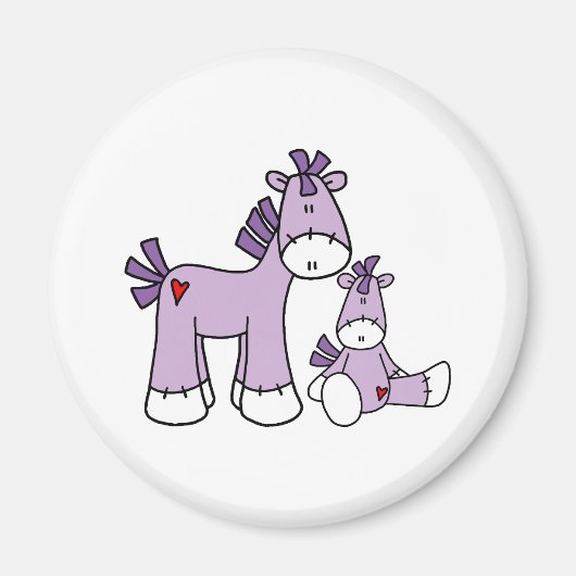Sock Ponies Pink Magneet (Voorkant)