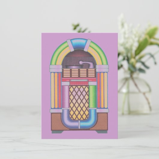  Sock Record Hop Dance Jukebox Med Paars (Staand voorkant)