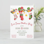 Sock Swap kerstfeest, feestdag Kaart (Staand voorkant)