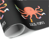 Sock-topus Funny Octopus met Sokken Pun Cadeaupapier (Rol Hoek)