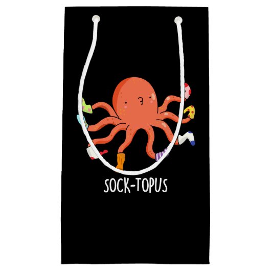 Sock-topus Funny Octopus met Sokken Pun Klein Cadeauzakje (Voorkant)