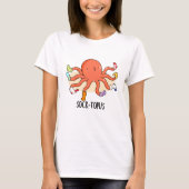 Sock-topus Funny Octopus met Sokken Pun T-shirt (Voorkant)