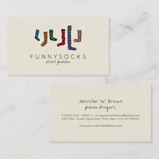 Sock Visitekaartje (Voorkant / Achterkant)