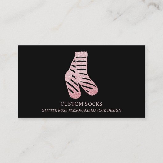 Sock Winkel Roze Goud Visitekaartje (Voorkant)