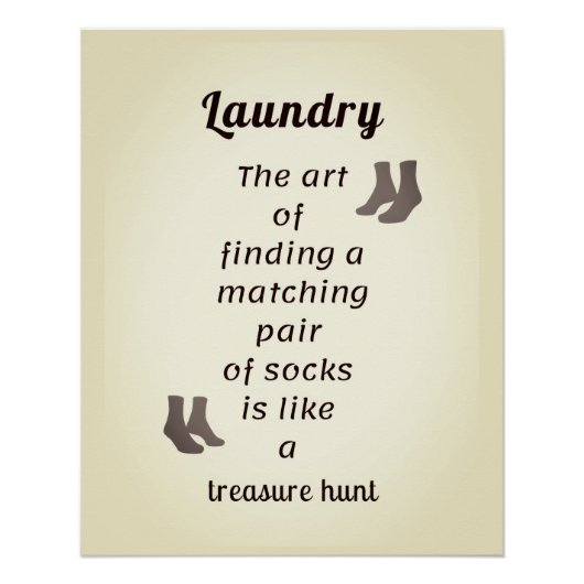 Sock zoeken Delight Wasdag Perfect Poster (Voorkant)