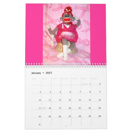 Sockapen voor de Cure 2014-kalender Kalender (Jan 2027)