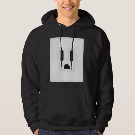 Socket Easy Plug en Socket Couple Halloween Costu Hoodie (Voorkant)