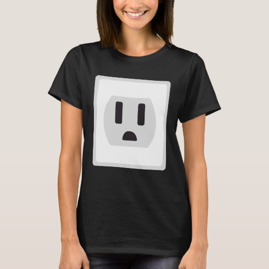 Socket Easy Plug en Socket Couple Halloween Costu T-shirt (Voorkant)