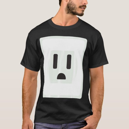 Socket Easy Plug en Socket Couple Halloween Costu T-shirt (Voorkant)