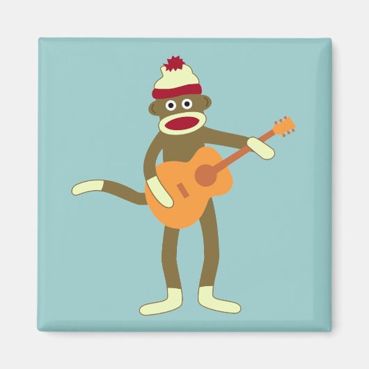 Socket Monkey Aoustic Guitar Magneet (Voorkant)