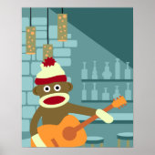Socket Monkey Aoustic Guitar Poster (Voorkant)