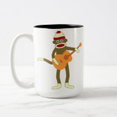 Socket Monkey Aoustic Guitar Tweekleurige Koffiemok (Links)