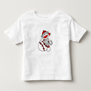 Socket Monkey Baseball Player Kinder Shirts