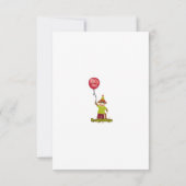 Socket Monkey Birthday Party Dank u wel kaart 3,5 (Achterkant)